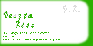 veszta kiss business card